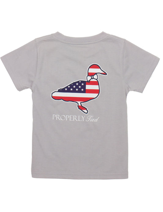 Properly Tied Boys Americana Logo short sleeves tee