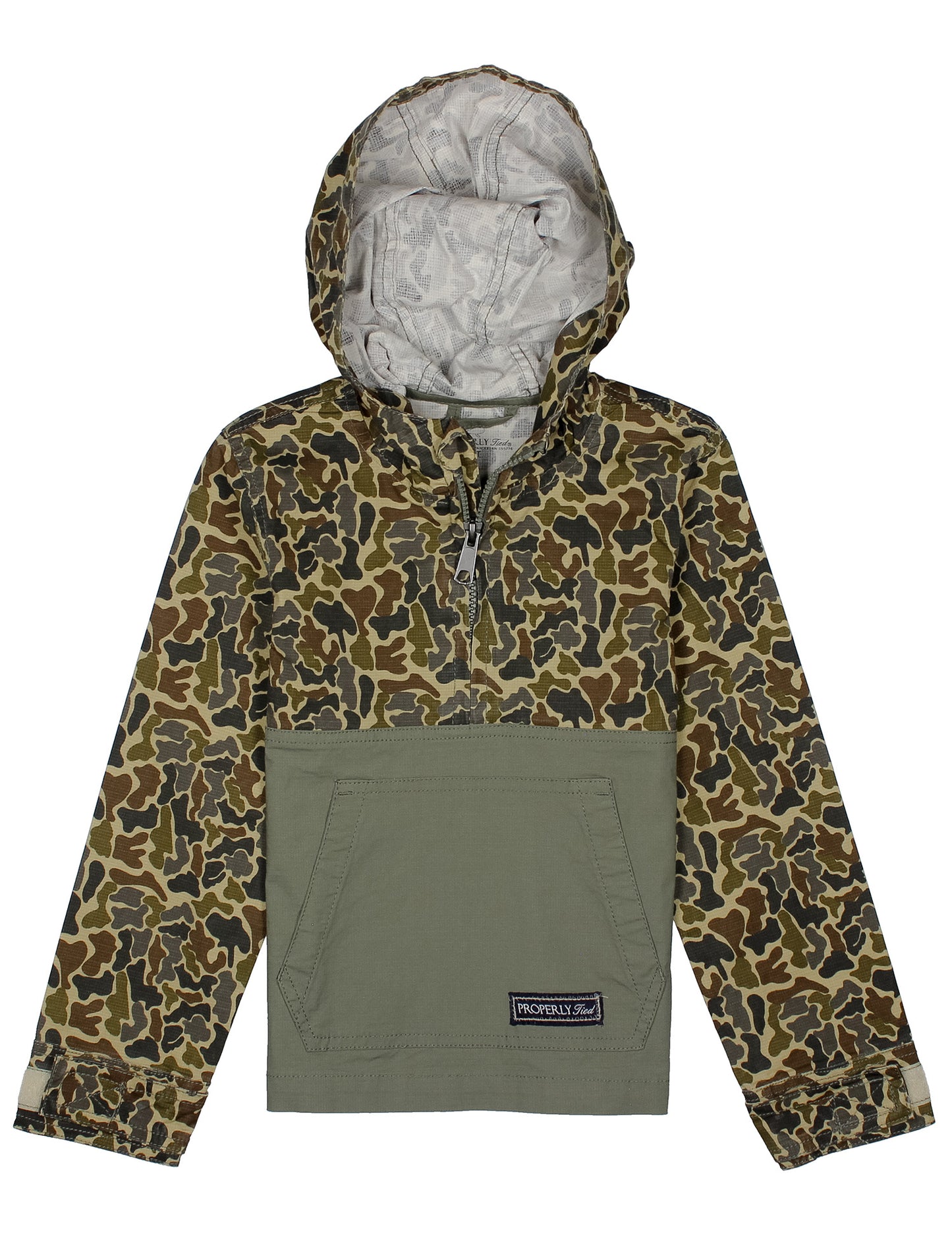 Properly Tied Boys Ridge Anorak Vintage Camo