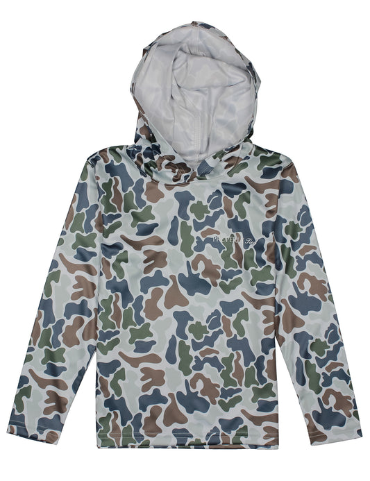 Properly Tied Boys Sportsman performance Hoodie - Terra Camo