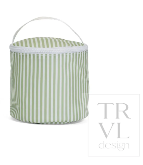 TRVL Snack Tote Pimlico Stripe Sage
