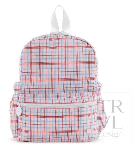 Trvl Mini Backpacker - Classic Plaid Red