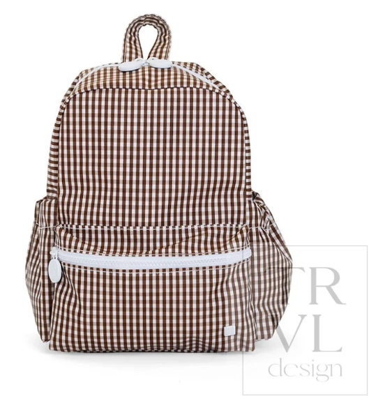 Trvl Mini  Backpacker - Gingham Cocoa