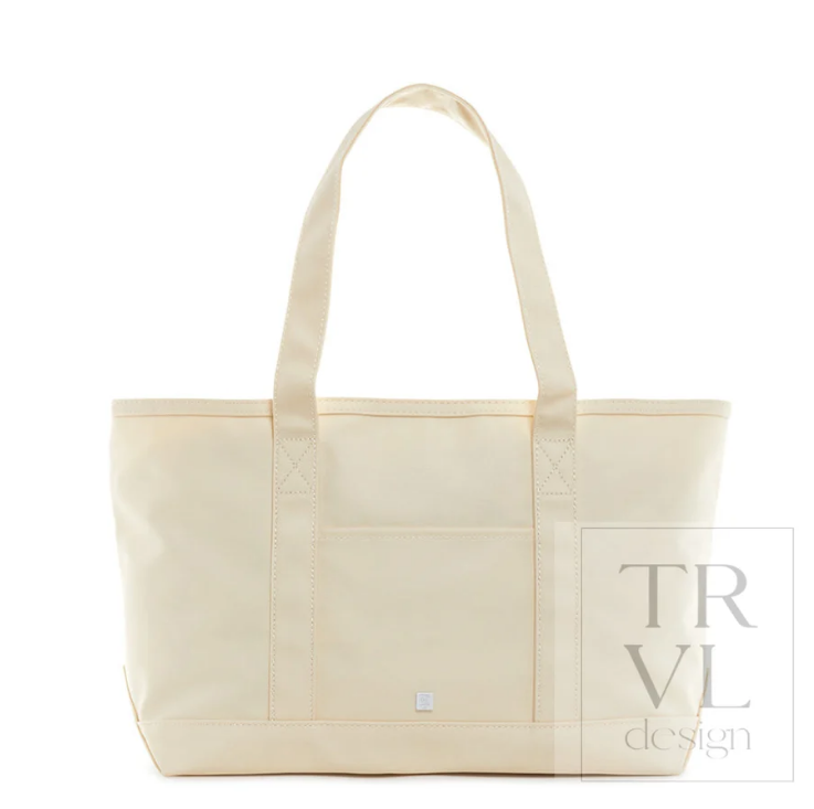 MEDIUM TOTE - COATED CANVAS NATURAL