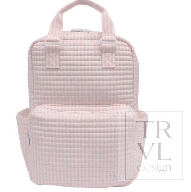 Quilted All You Need Bag - Pimlico Stripe Light Pink