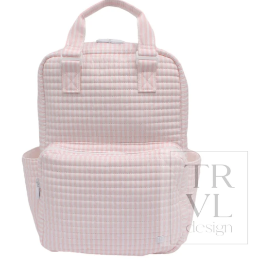 Quilted All You Need Bag - Pimlico Stripe Light Pink