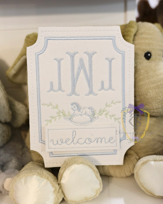 Milestones Baby Card - Rocking Horse