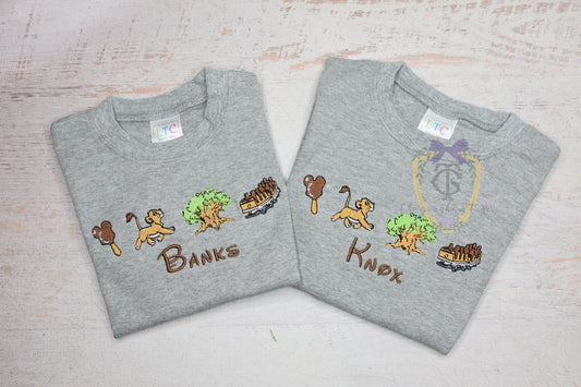 AK embroidered tee or bubble