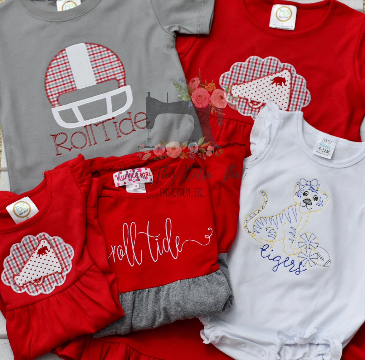 Football Helmet Applique Tee