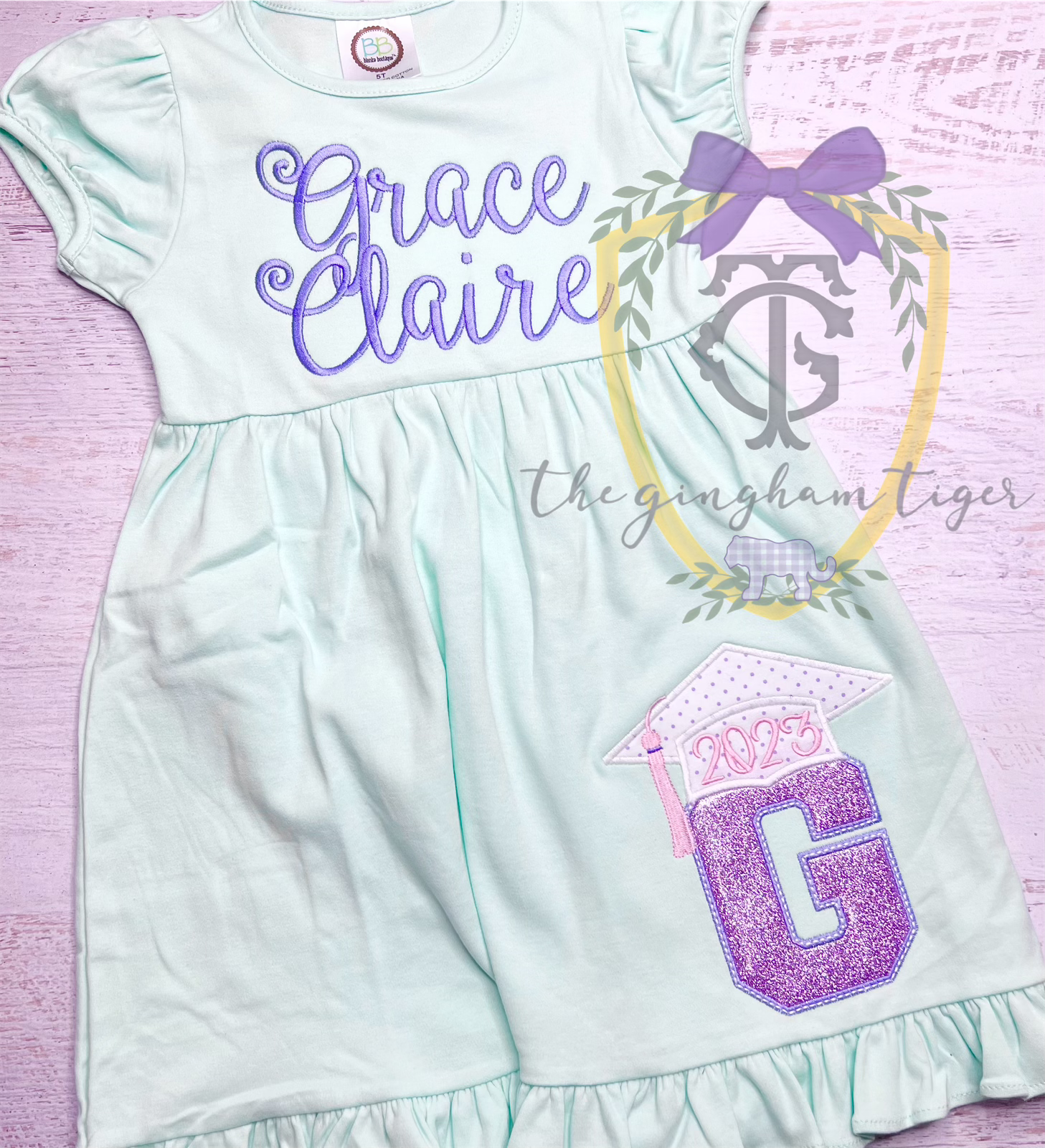 Graduation Dress or Ruffle Tee White / 5T / Ruffle Tee Graduation Dress or Ruffle Tee White / 5T / Ruffle Tee
