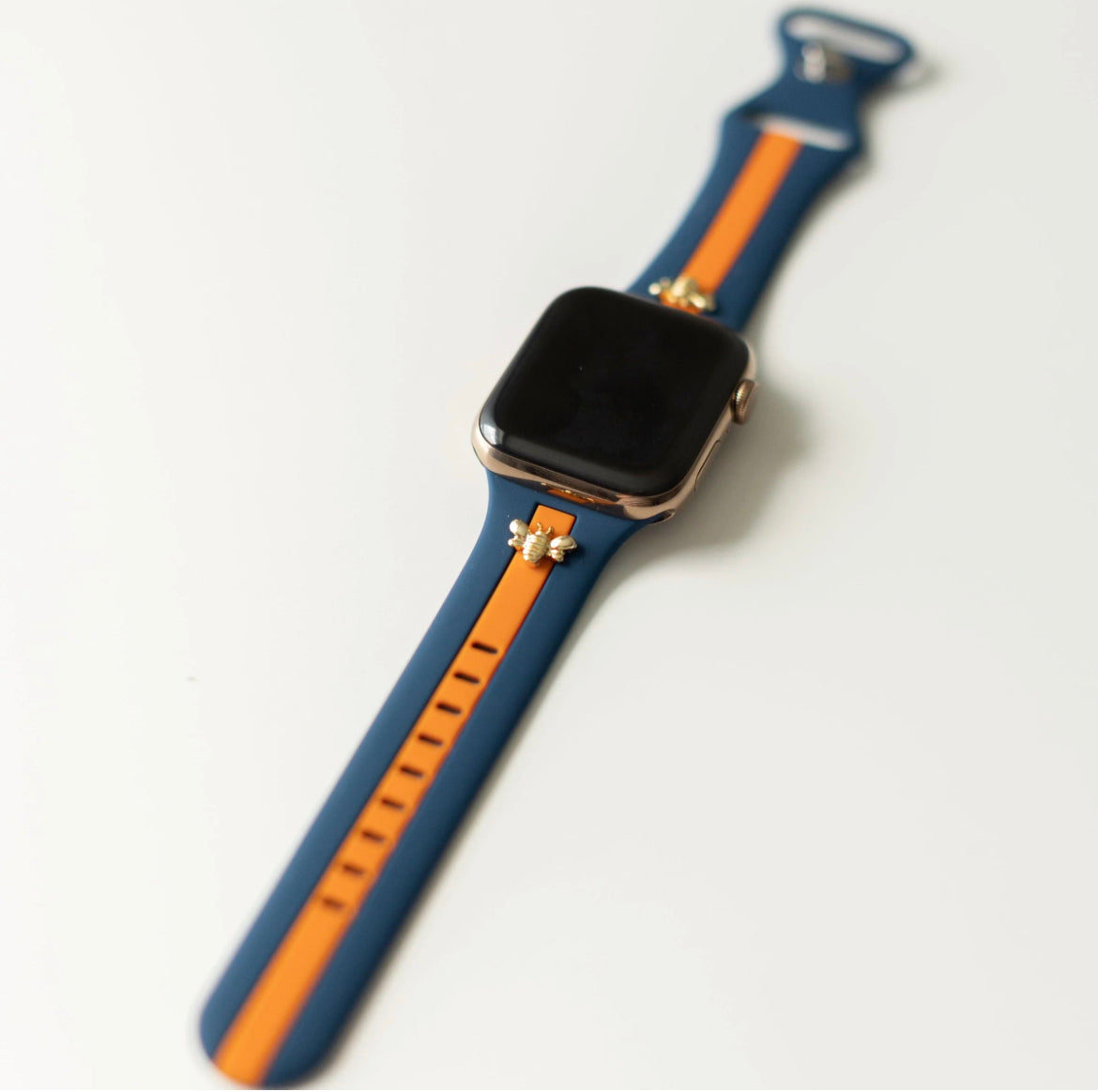 Orange and Navy Watch Band