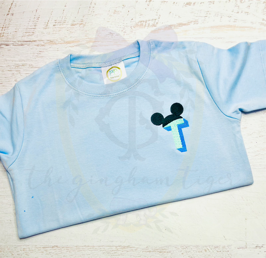 Boy Mouse Monogram Tee