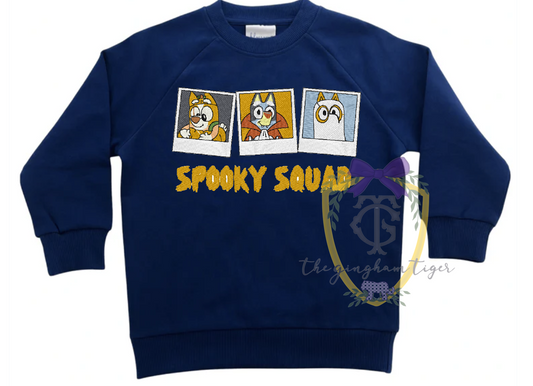 Blue Dog Spooky Halloween Sweatshirt