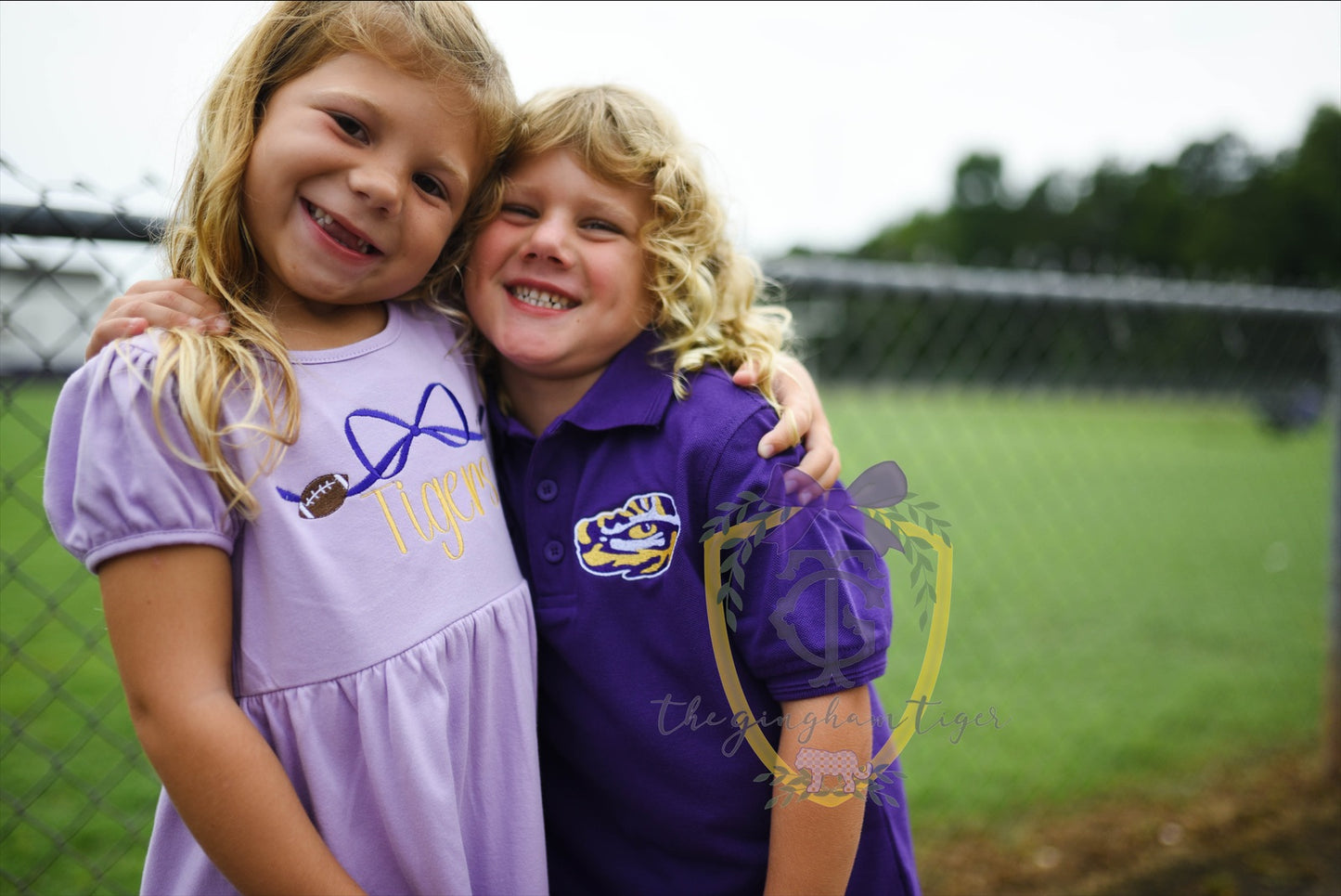 Football Bow Embroidery Dress