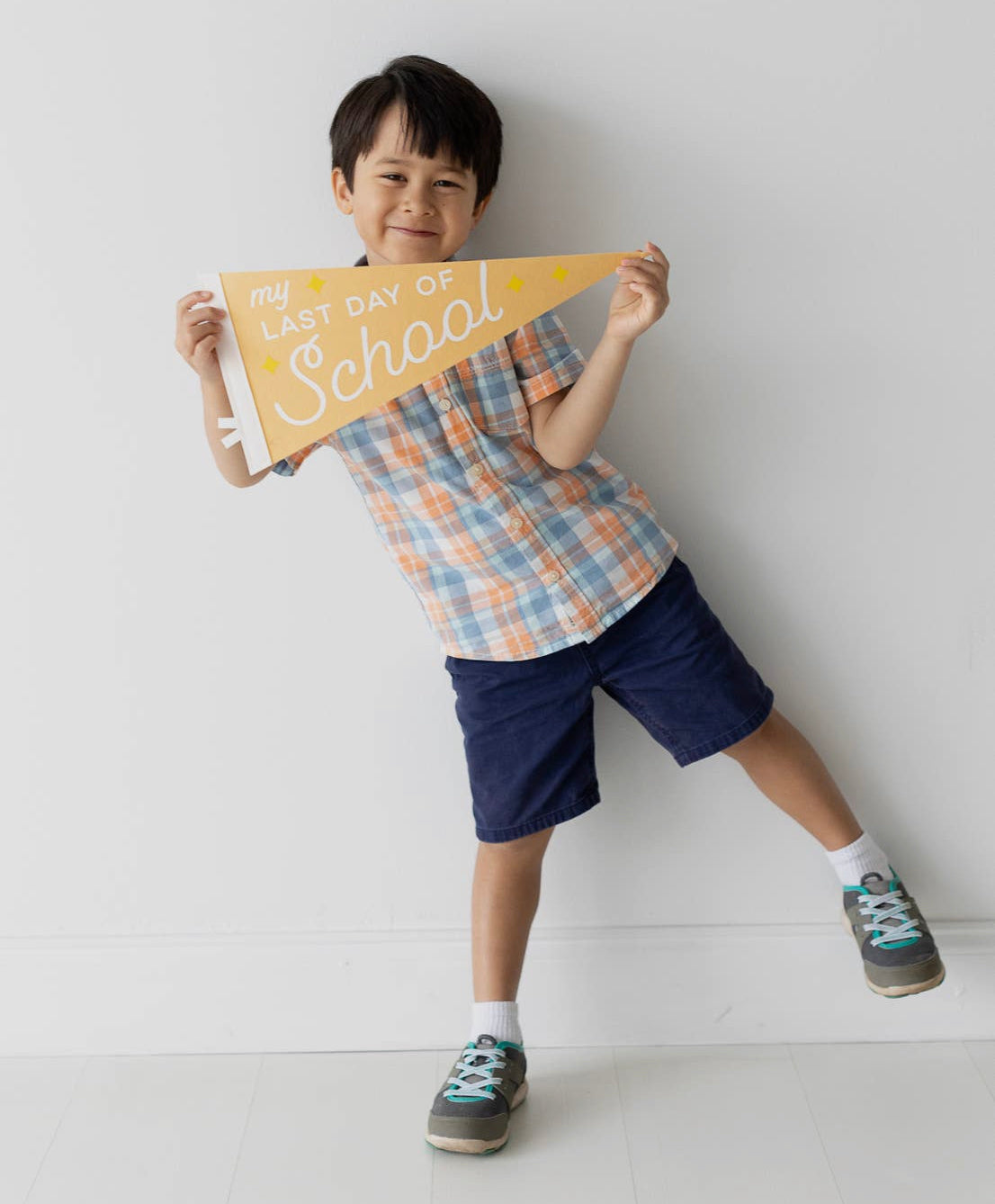 First and Last Day of School Pennant Flag