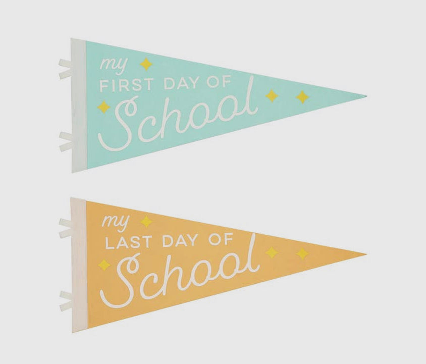 First and Last Day of School Pennant Flag