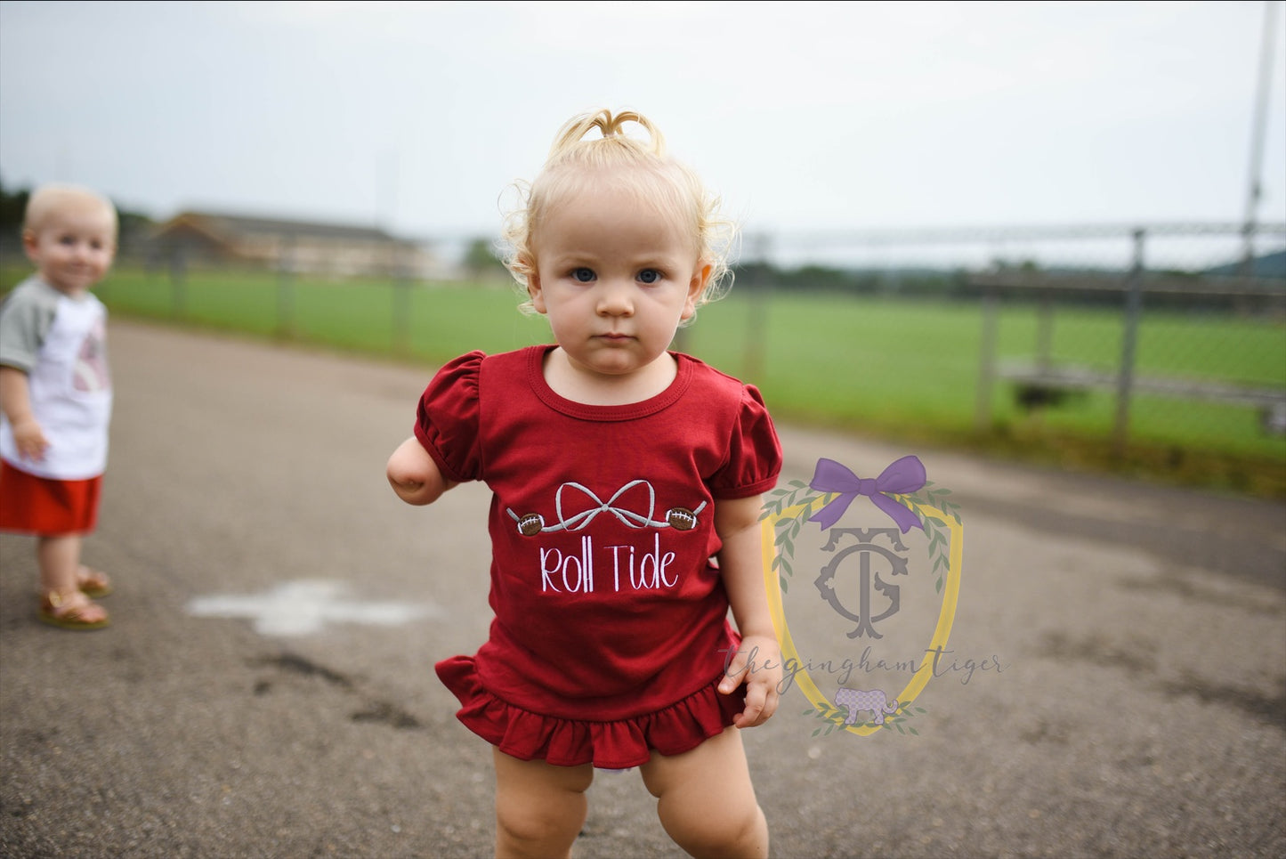 Football Bow Embroidery Shirt