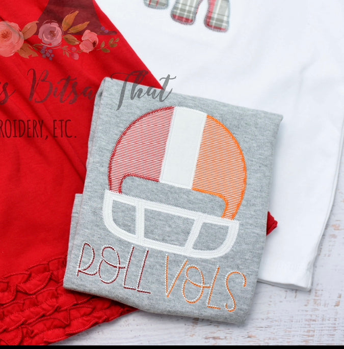 Football Helmet Applique Tee