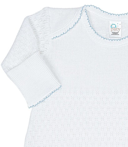 Paty Knit Gown - Blue (no bow)