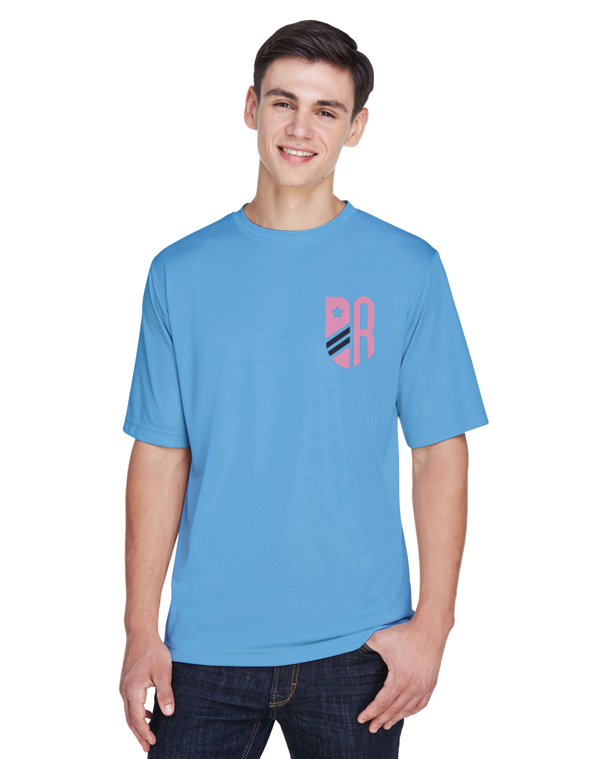 Light Blue Revolution Soccer Club Performance Tee