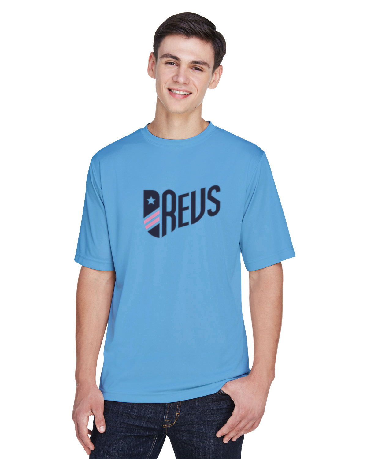 Light Blue Revolution Soccer Club Performance Tee