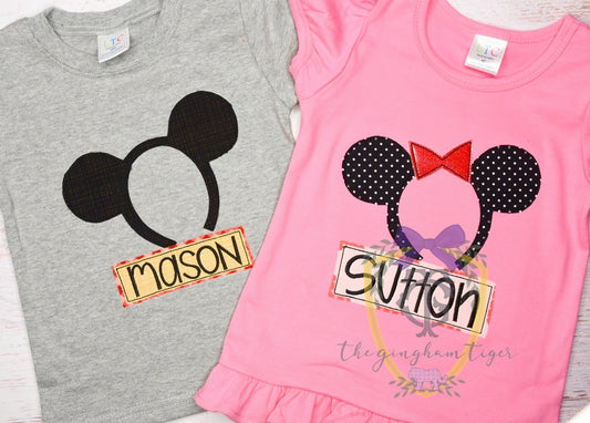 Mouse Ears Applique Shirt