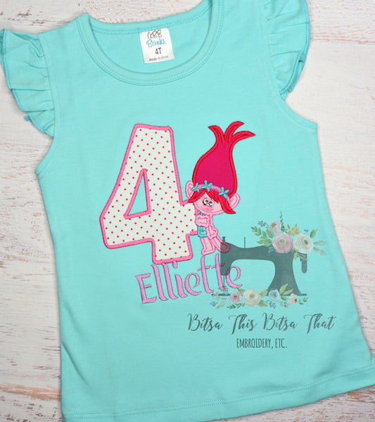 Princess Troll Birthday Shirt