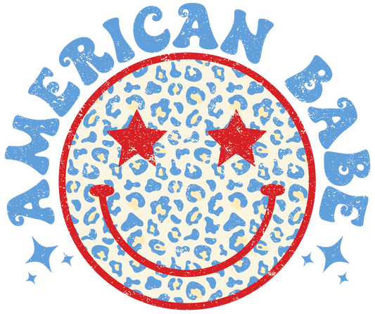 Printed Smiley America Tee