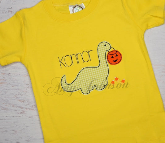 Dinosaur Applique Halloween Shirt