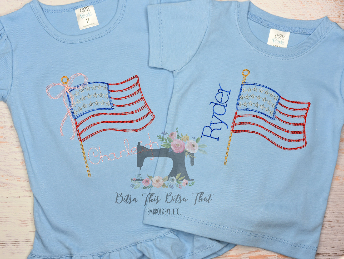 Girl  or Boy Sketch Flag Tee