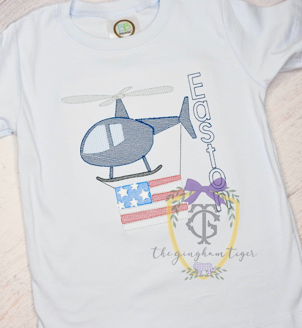 Patriotic Helicopter Tee