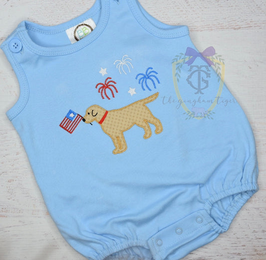 Patriotic Pup Applique