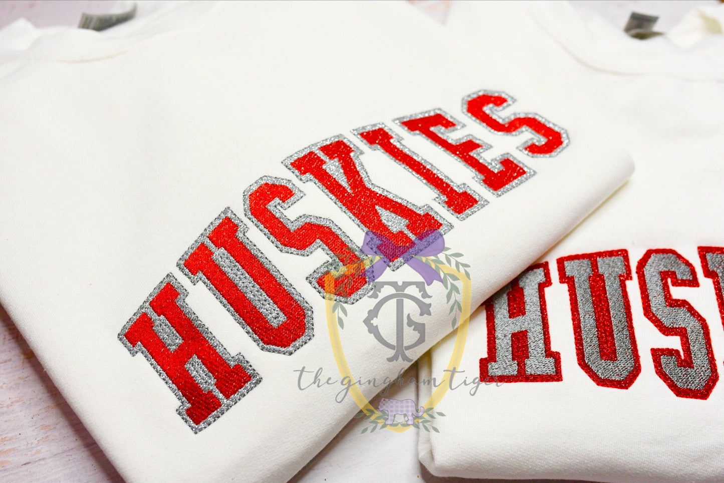 Huskies Embroidered Sweatshirt or Tshirt