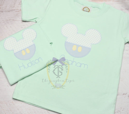 Classic Mouse Boy Applique Tee