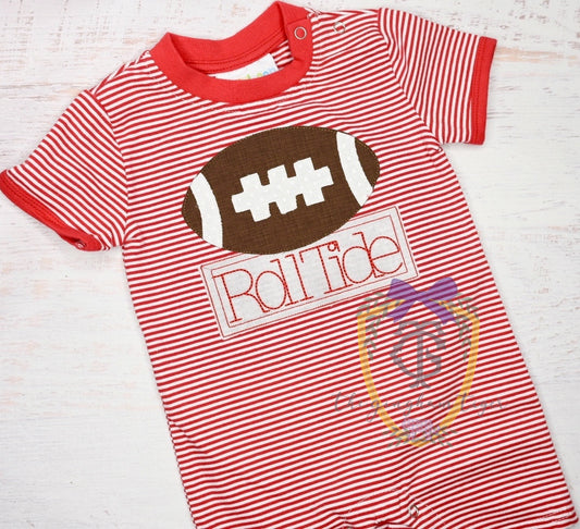 Football Applique Shirt or Romper