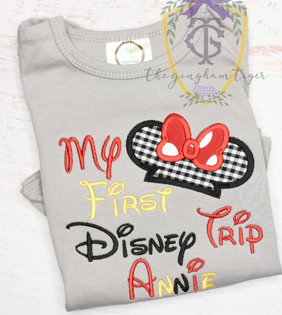 My First Disney Trip Embroidery Tee