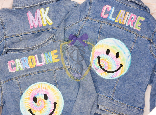 Denim Jacket With Applique and Name