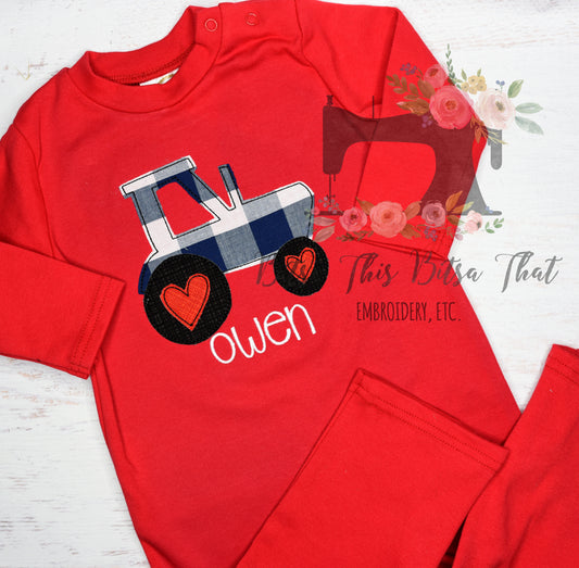 Valentine Tractor Applique